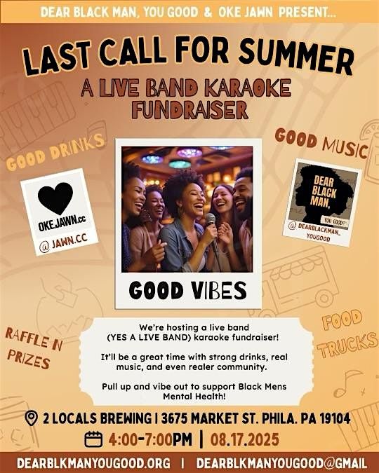 Last Call For Summer: A Live Band Karaoke Fundraiser