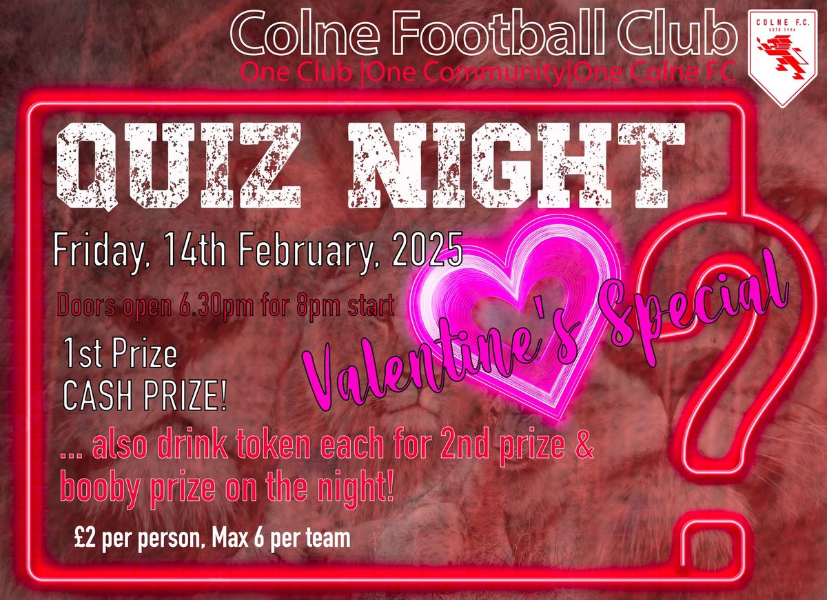 \u2764\ufe0f\ud83e\udd42?\ufe0fValentine's Special Quiz Night - 14th February - Cash Prize Winner \ud83d\udcb0