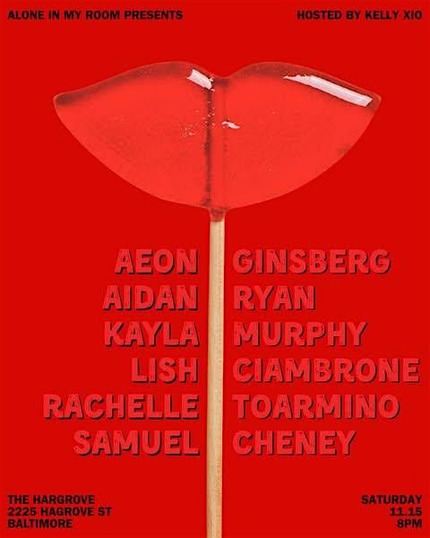 ALONE IN MY ROOM presents readings by Rachelle Toarmino and others