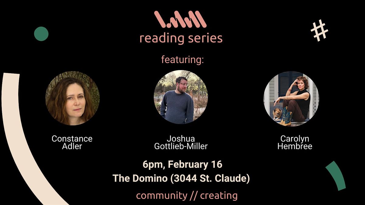 An Evening with Constance Adler, Joshua Gottlieb-Miller, & Carolyn Hembree!