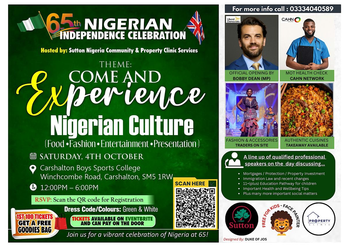 65th Nigerian Independence Day Celebration (Sutton Edition)