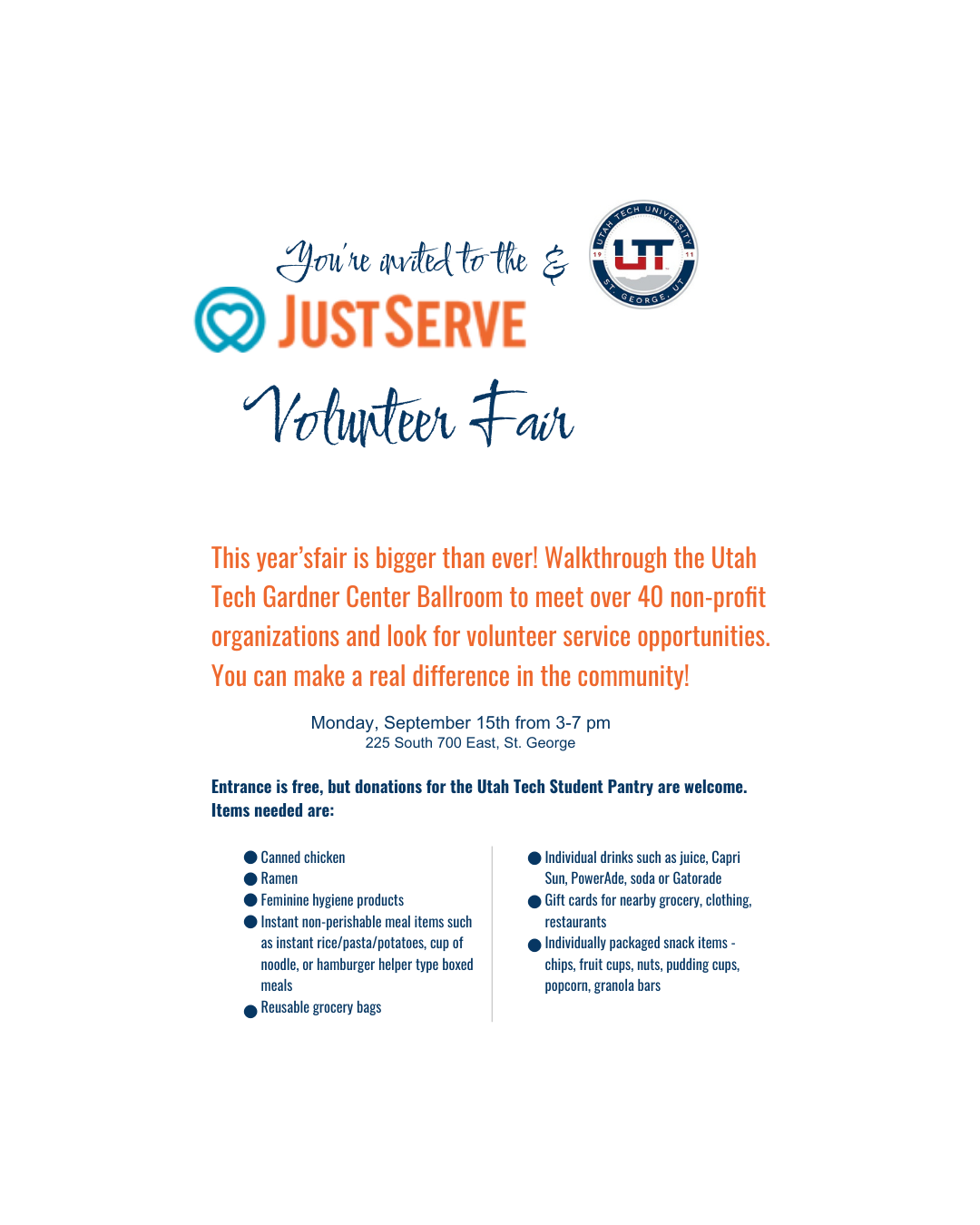 Just Serve Volunteer Fair