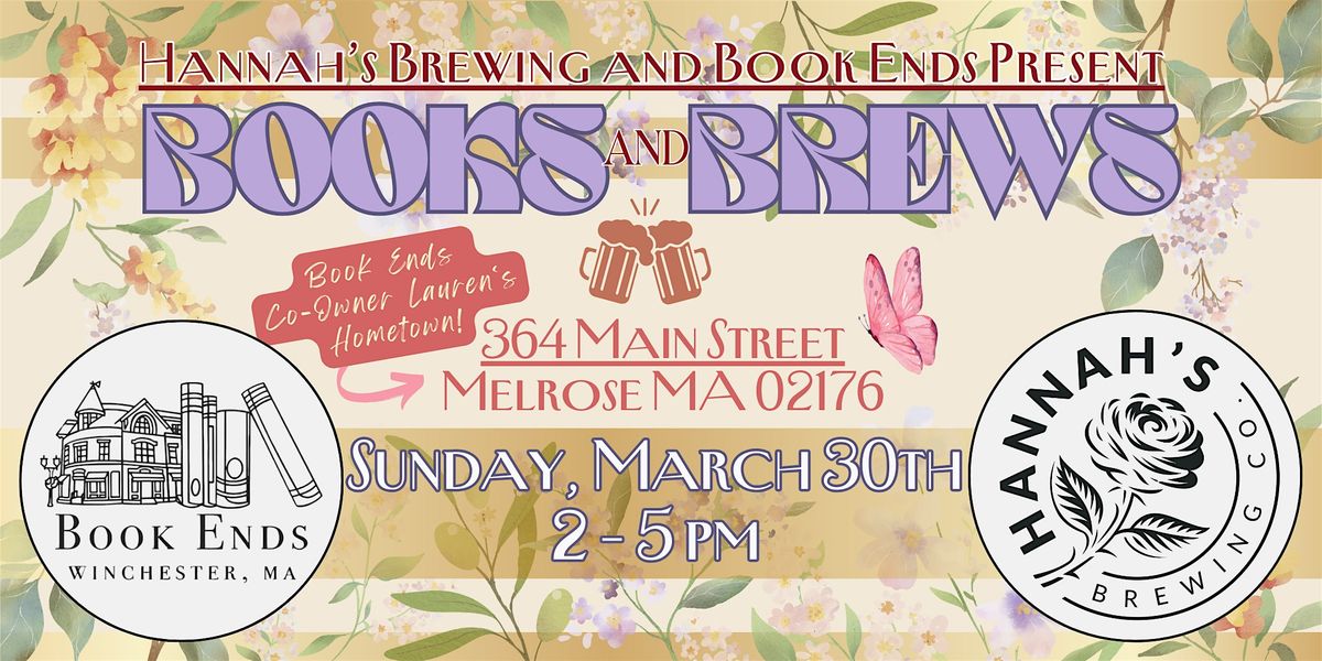 Books and Brews Bookfair @ Hannah's Brewing in Melrose!