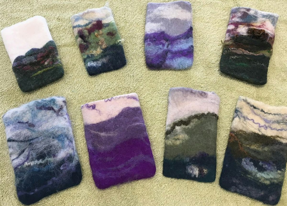 Handfelted glasses case or coin purse