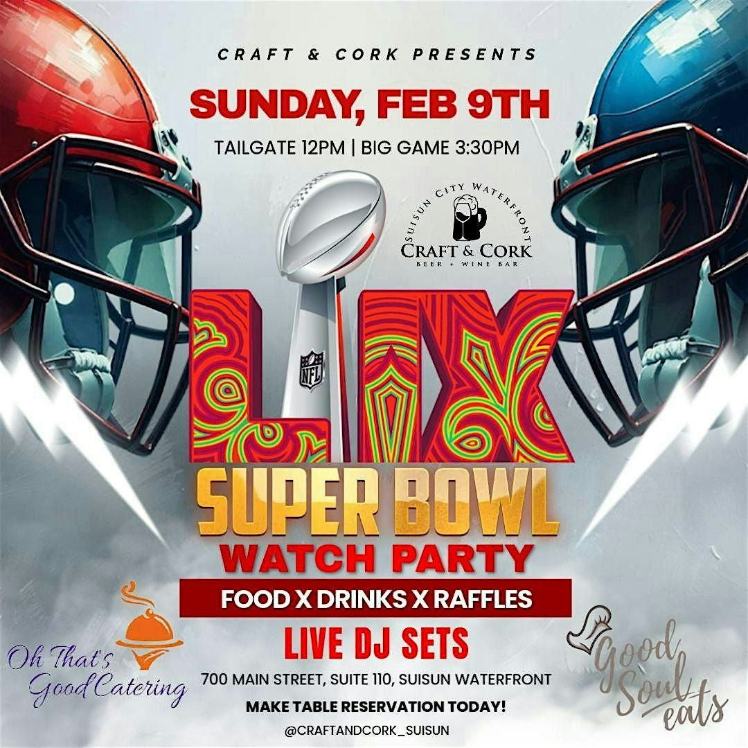 CRAFT & CORK SUPERBOWL WATCH PARTY