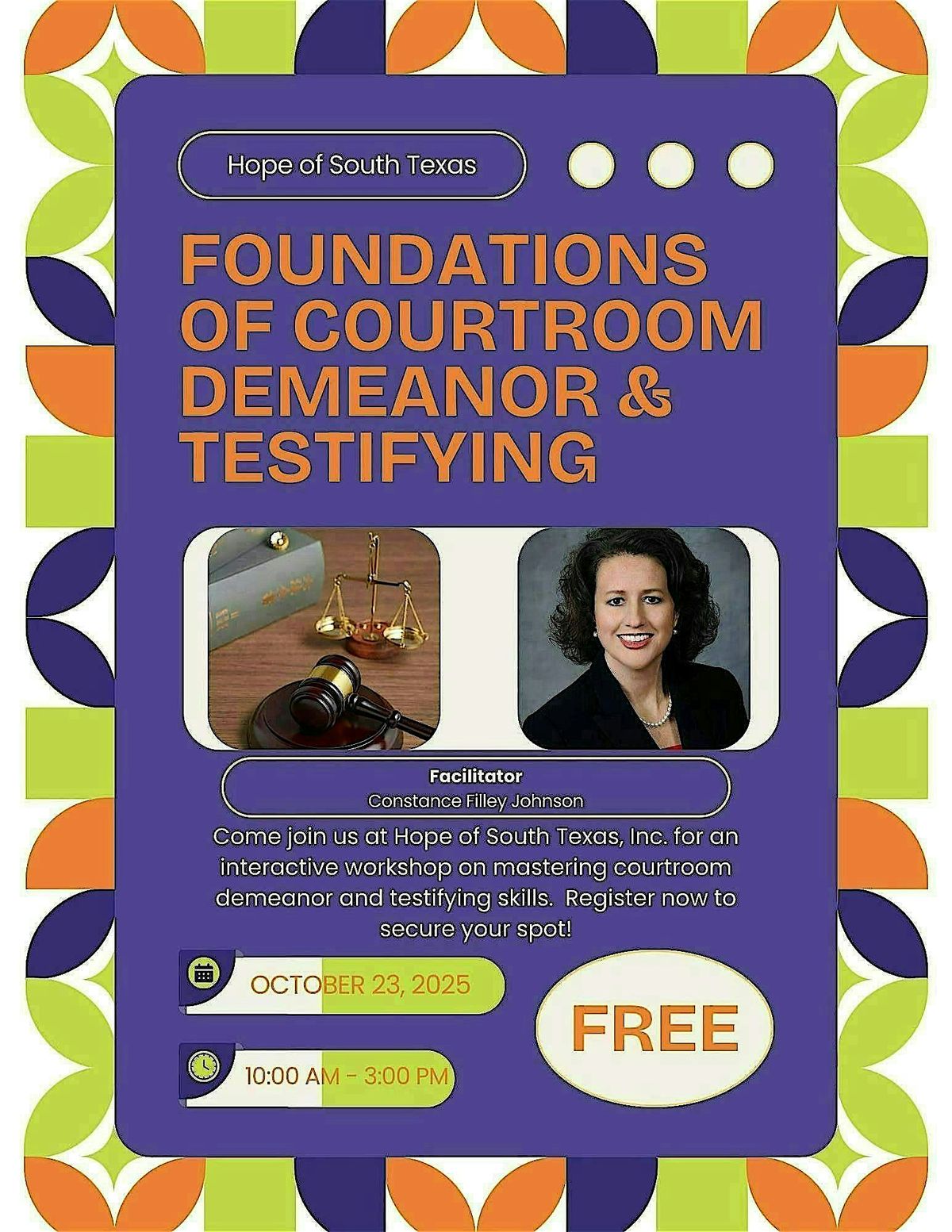 Foundations of Courtroom Demeanor & Testifying