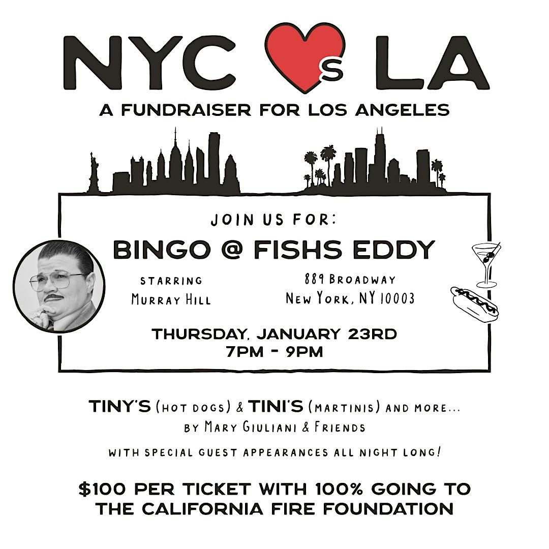 Fishs Eddy presents: BINGO Night Fundraiser for L.A. starring Murray Hill