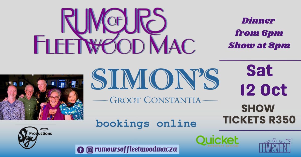 Rumours of Fleetwood Mac at Simons-October 2024