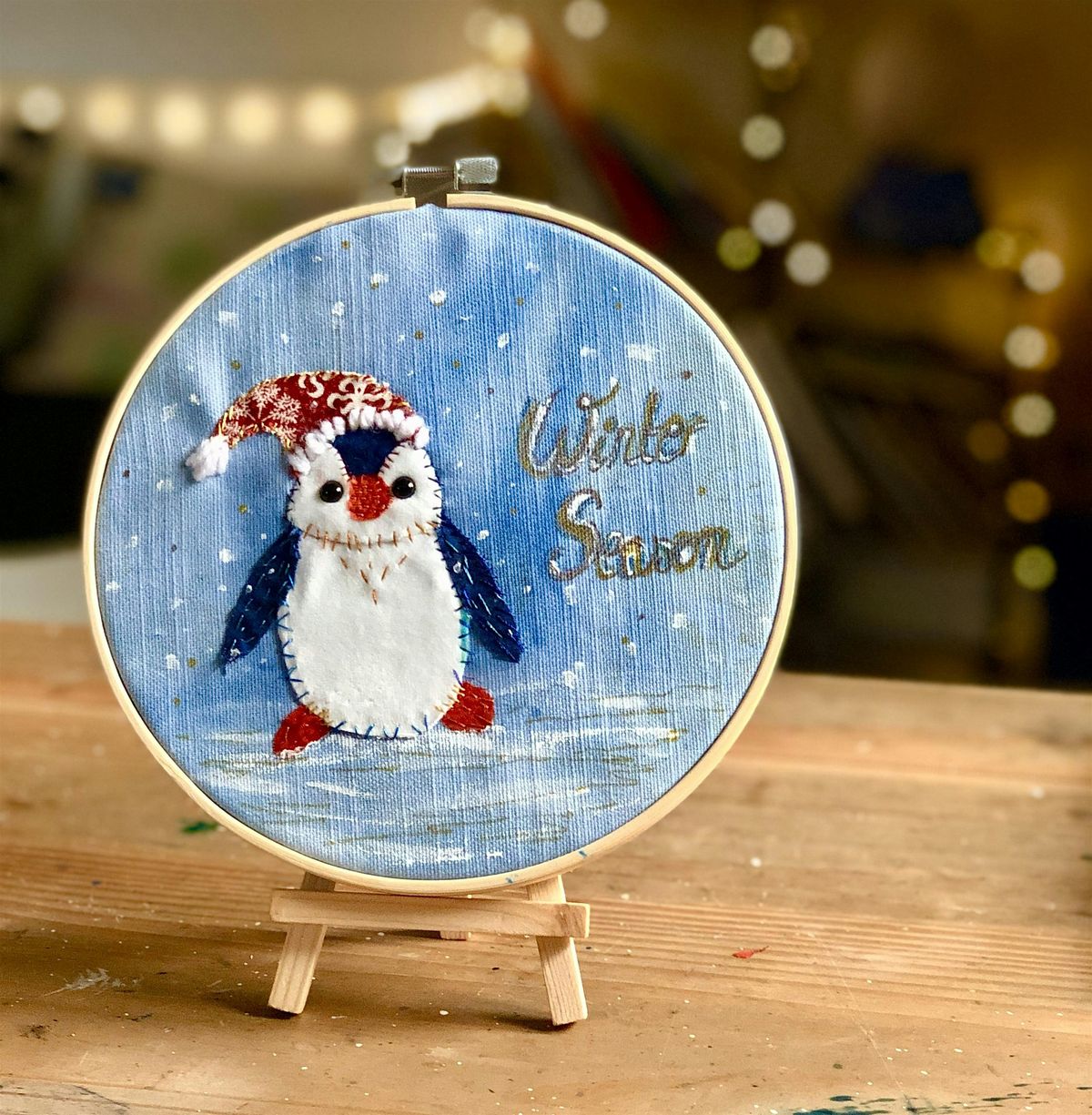 Eco-festive craft: make a penguin out of fabric scraps
