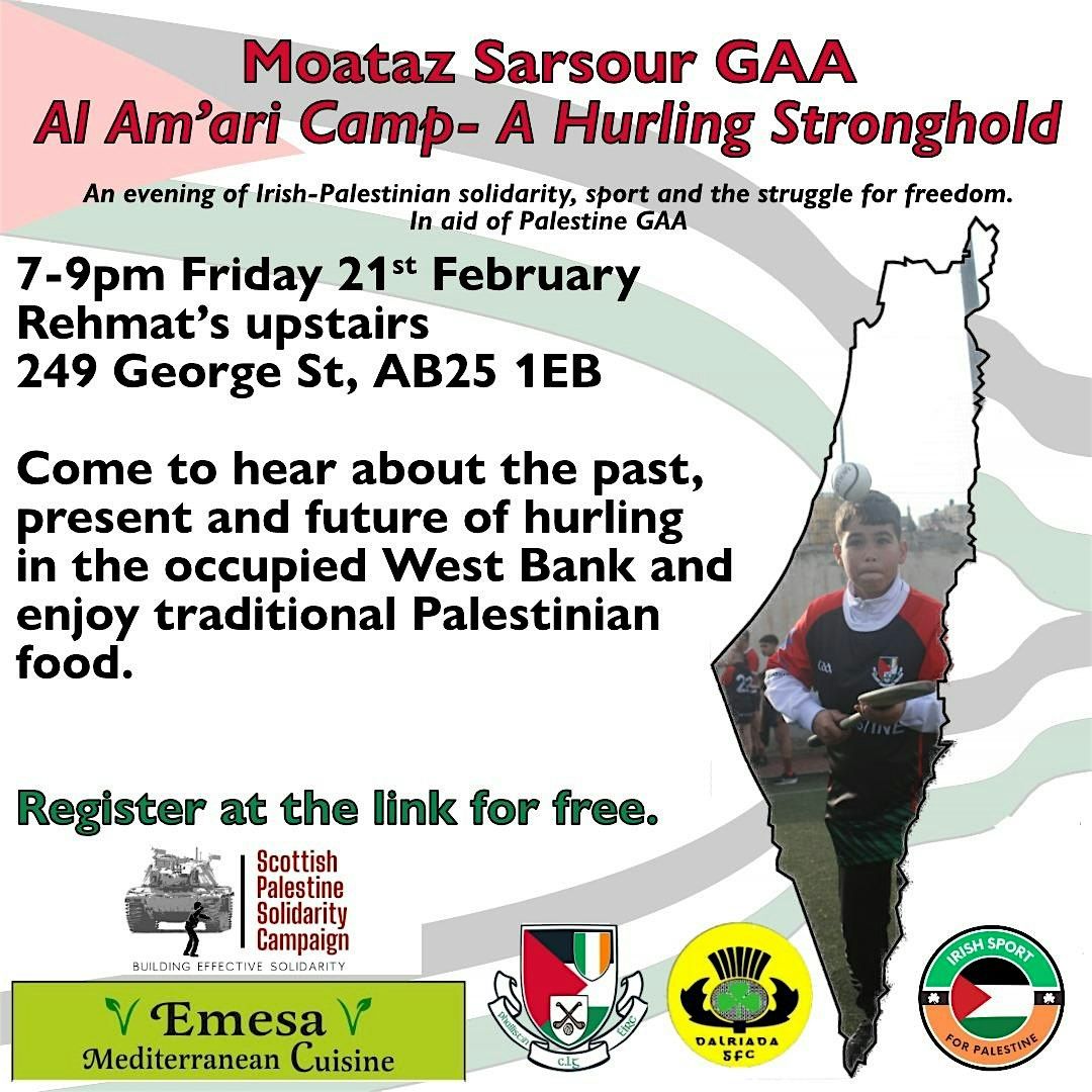 Moataz Sarsour GAA.  Al Am'ari Camp - A Hurling Stronghold