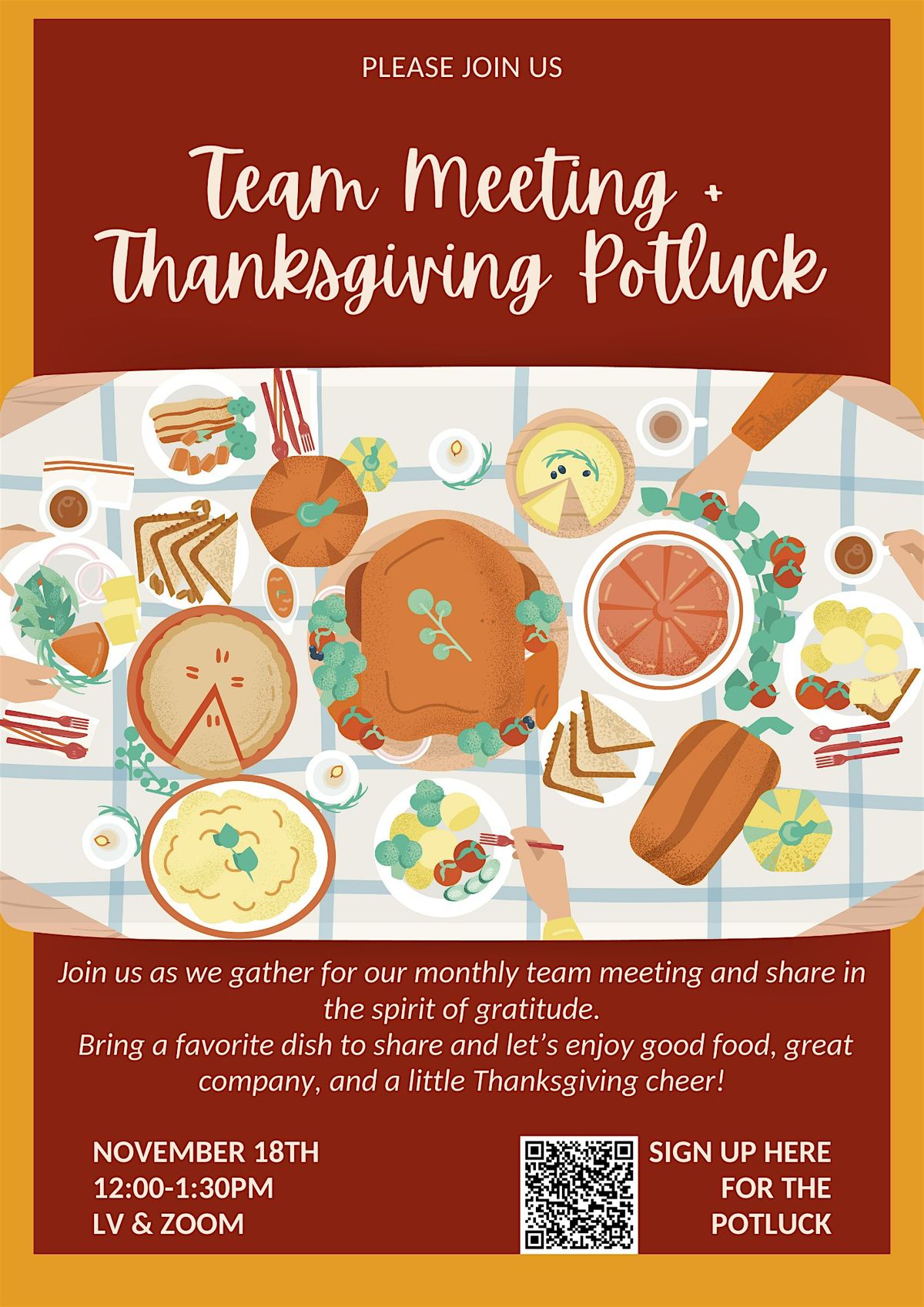 Team Meeting + Thanksgiving Potluck