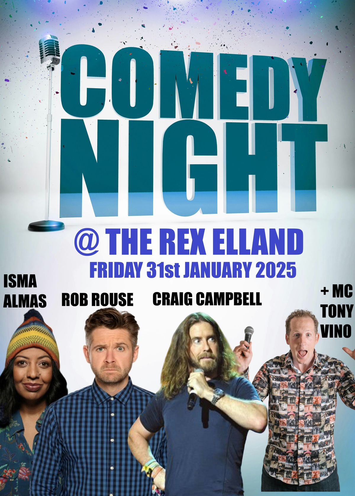 Elland Comedy Club @ The Rex Elland,  31st January 2025