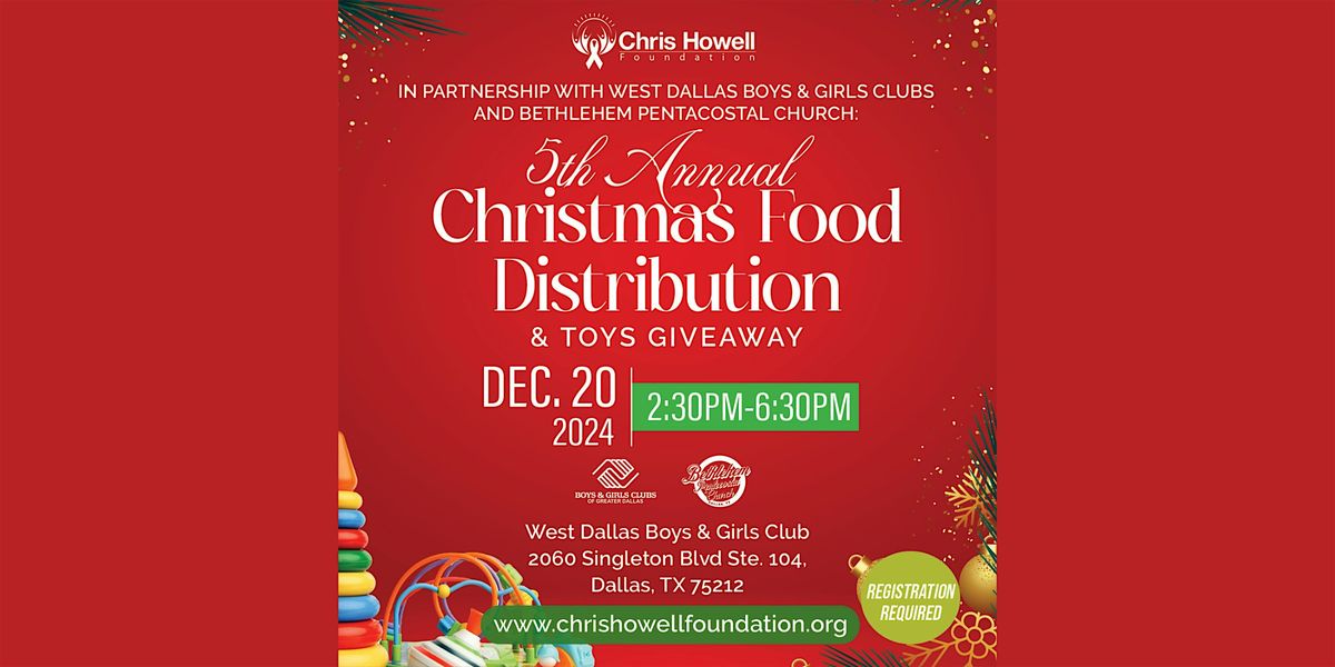 5th Annual Christmas Food Distribution and Toys Giveaway