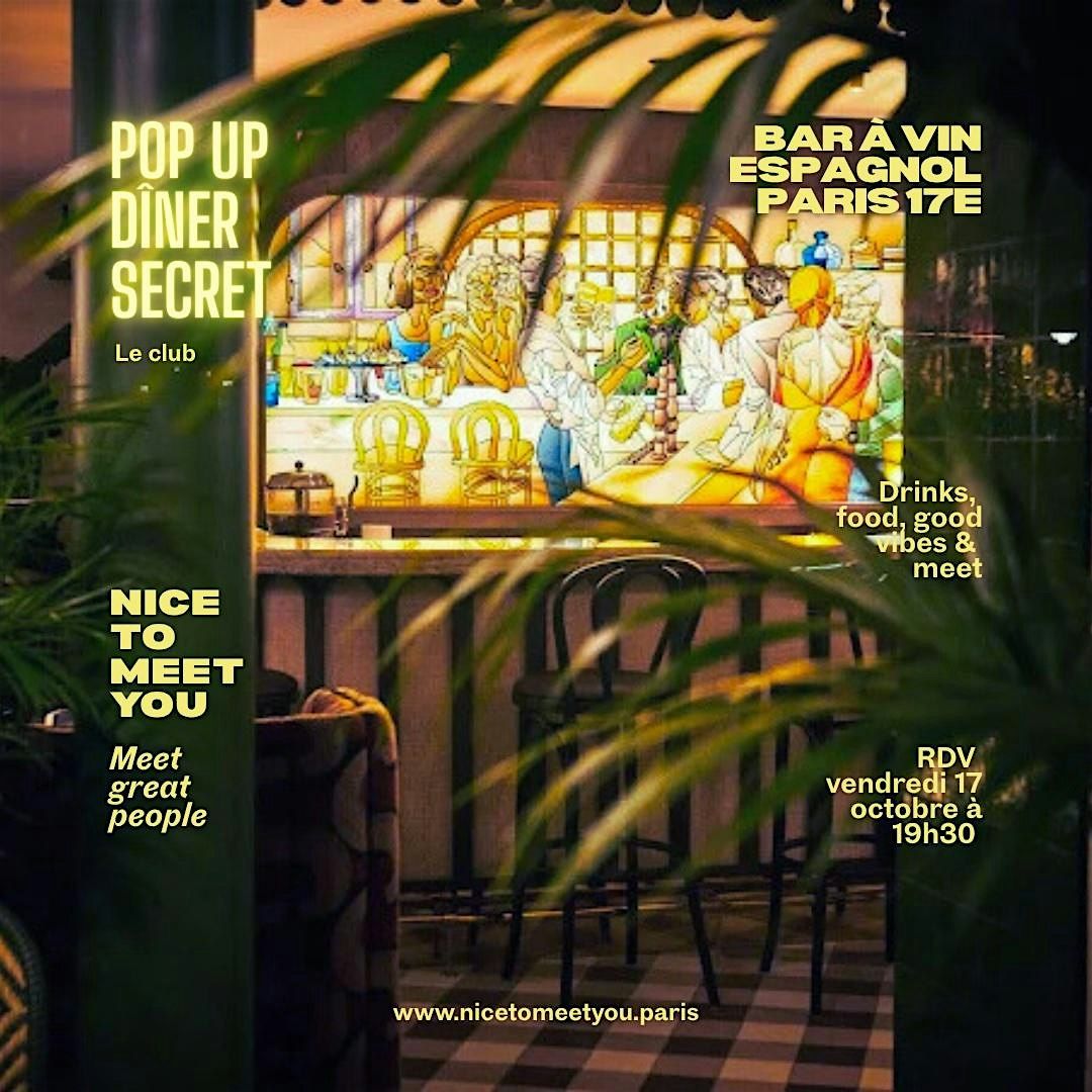 Pop up Diner secret - Soir\u00e9e c\u00e9libataires