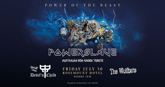 POWERSLAVE presents \u201cPower of the Beast\u201d w\/ Devils Child & The Wolfbats