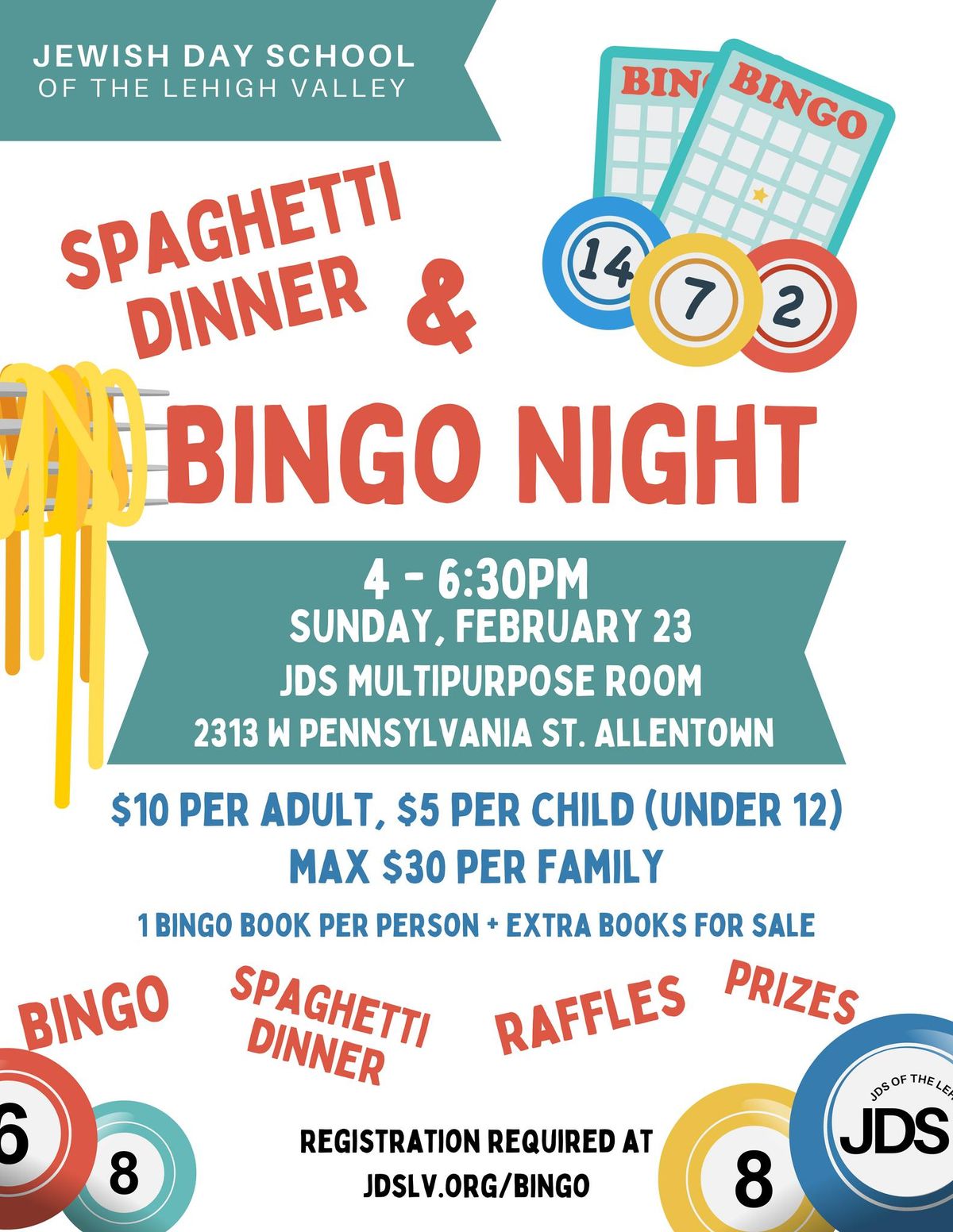 Spaghetti and Bingo Night