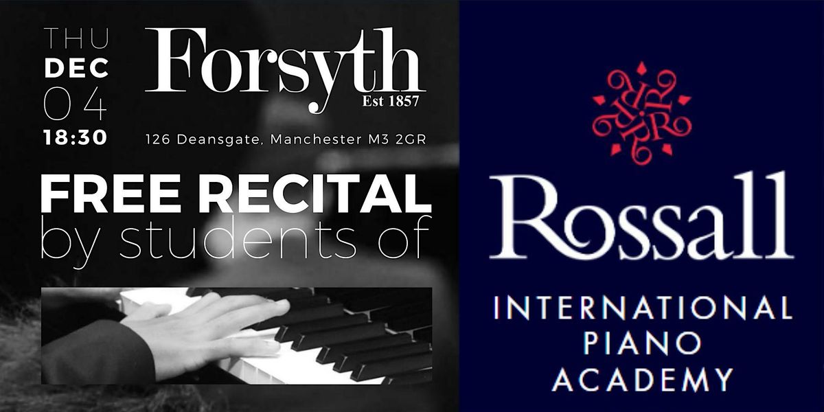 Free Recital by Students of Rossall International Piano Academy