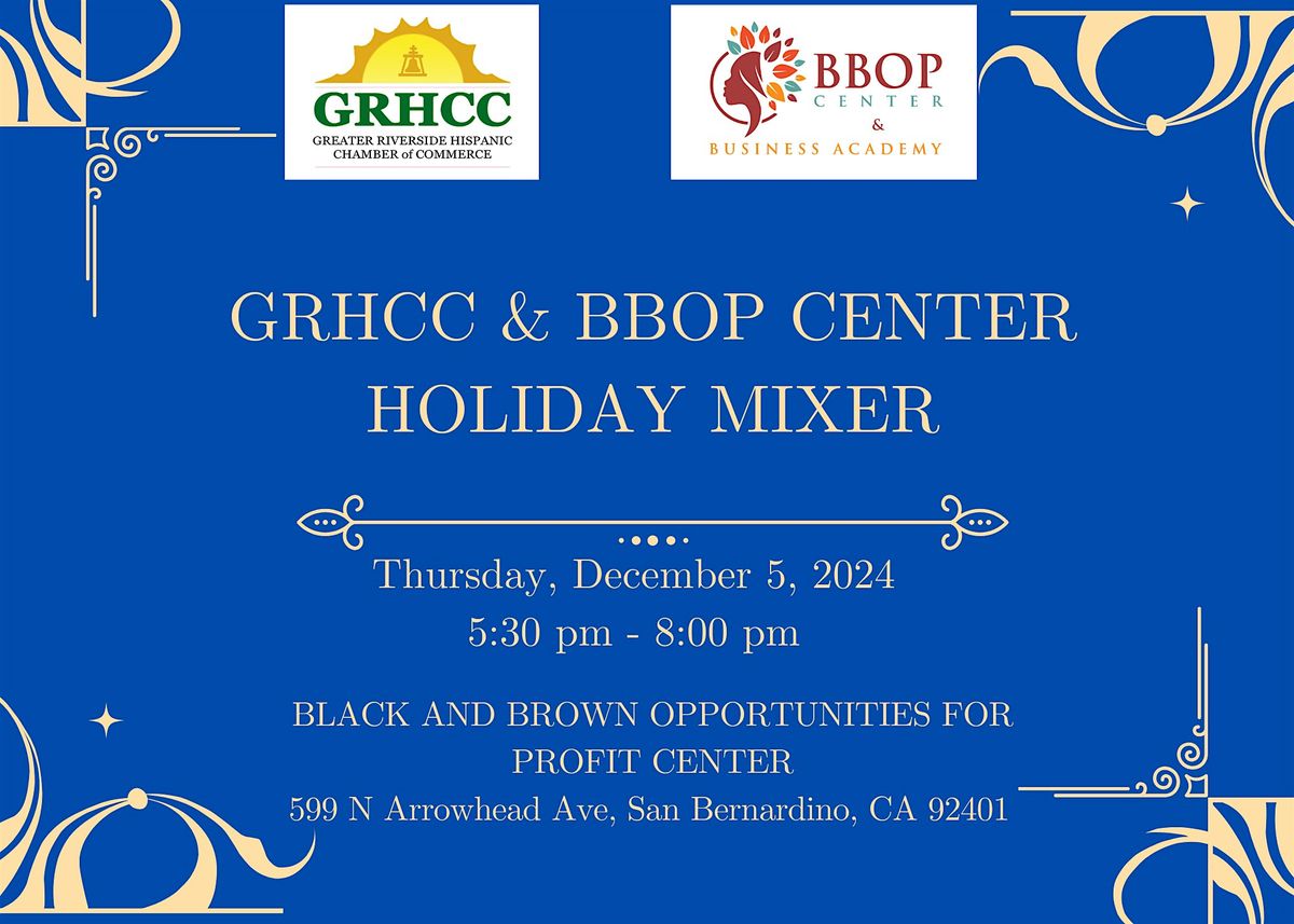 GRHCC & BBOP HOLIDAY MIXER