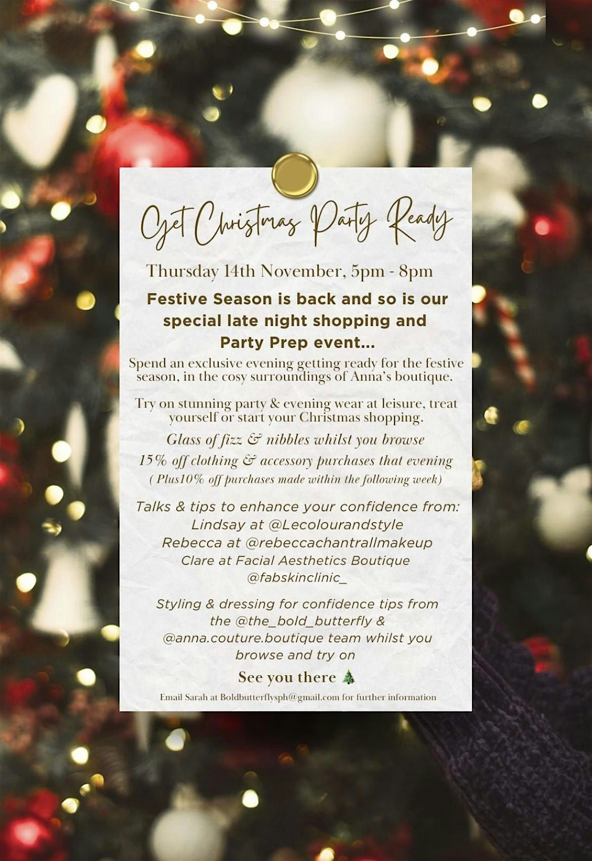 Festive Party Prep & Shopping Evening