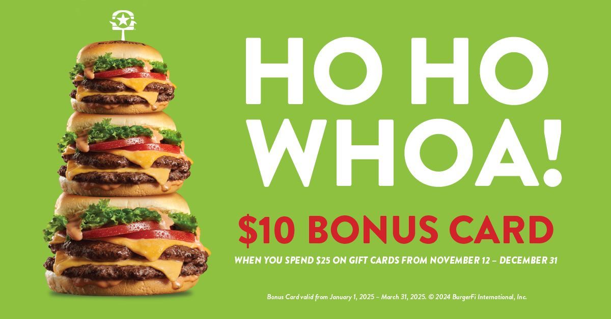 BurgerFi Annual Holiday Gift Card Program | November 12th - December 31st