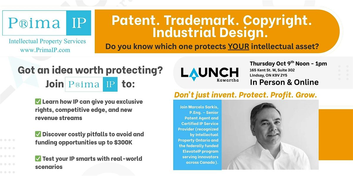 Patent. Trademark. Copyright. Industrial Design