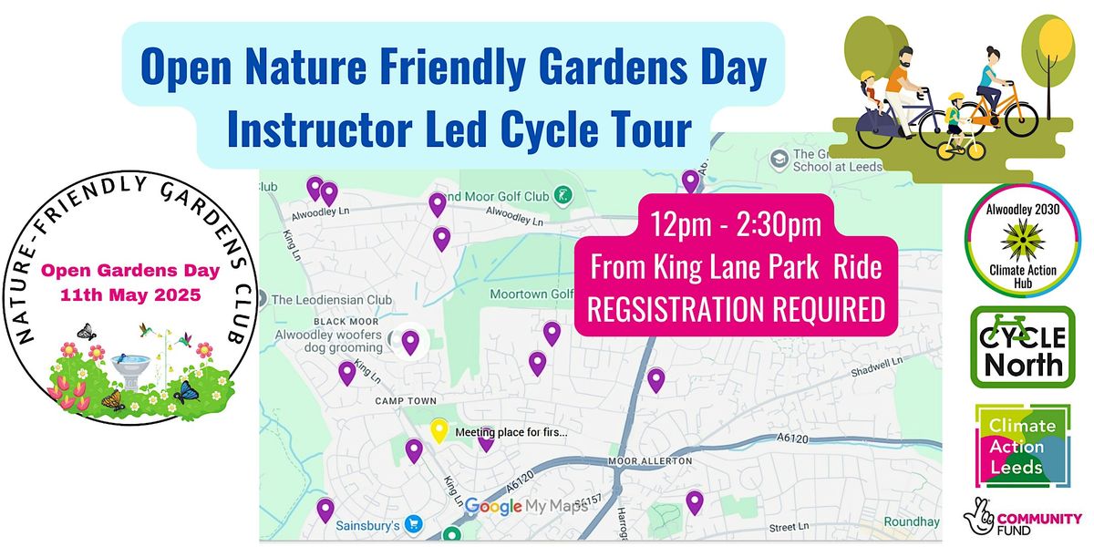 Instructor Led Cycling Ride Around Open Gardens Day Sites -