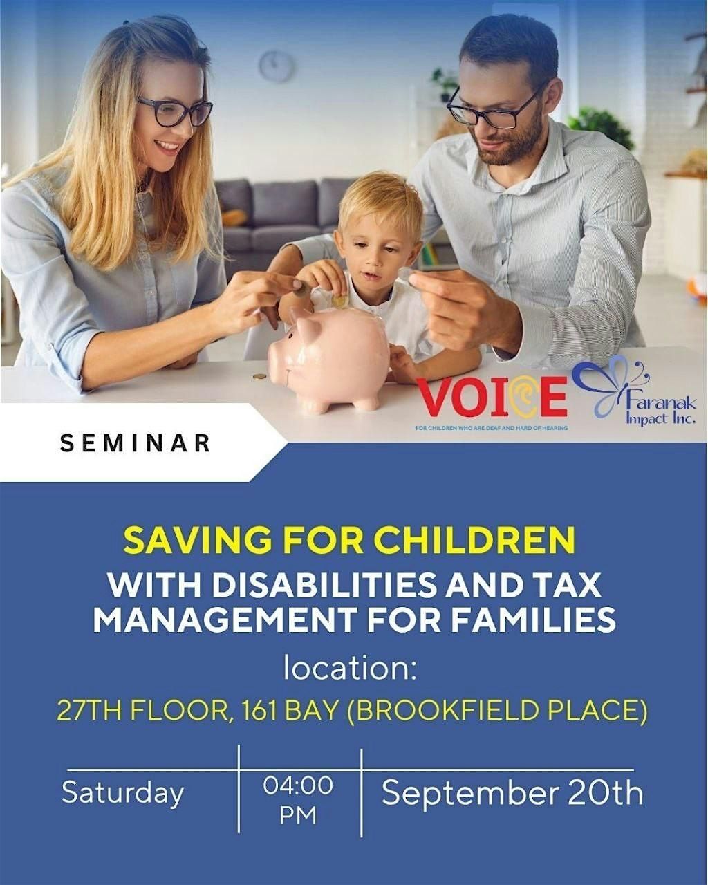 Complimentary Financial Session, Focus : Children with Disability