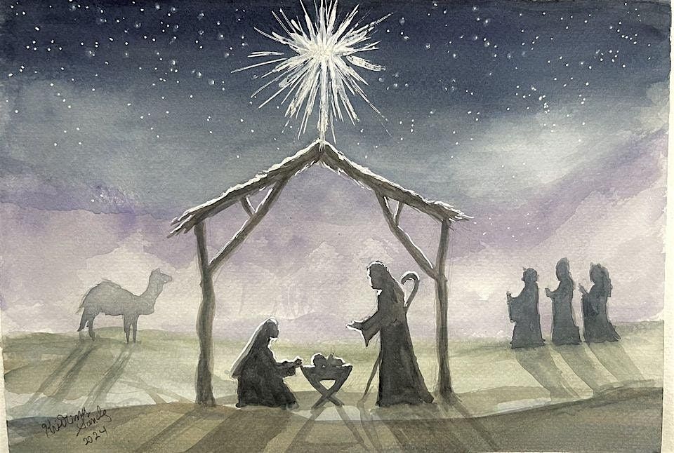 Watercolor Nativity