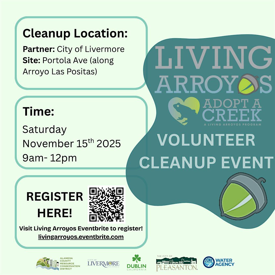Living Arroyos Cleanup Event @ Portola Ave (along Arroyo Las Positas)