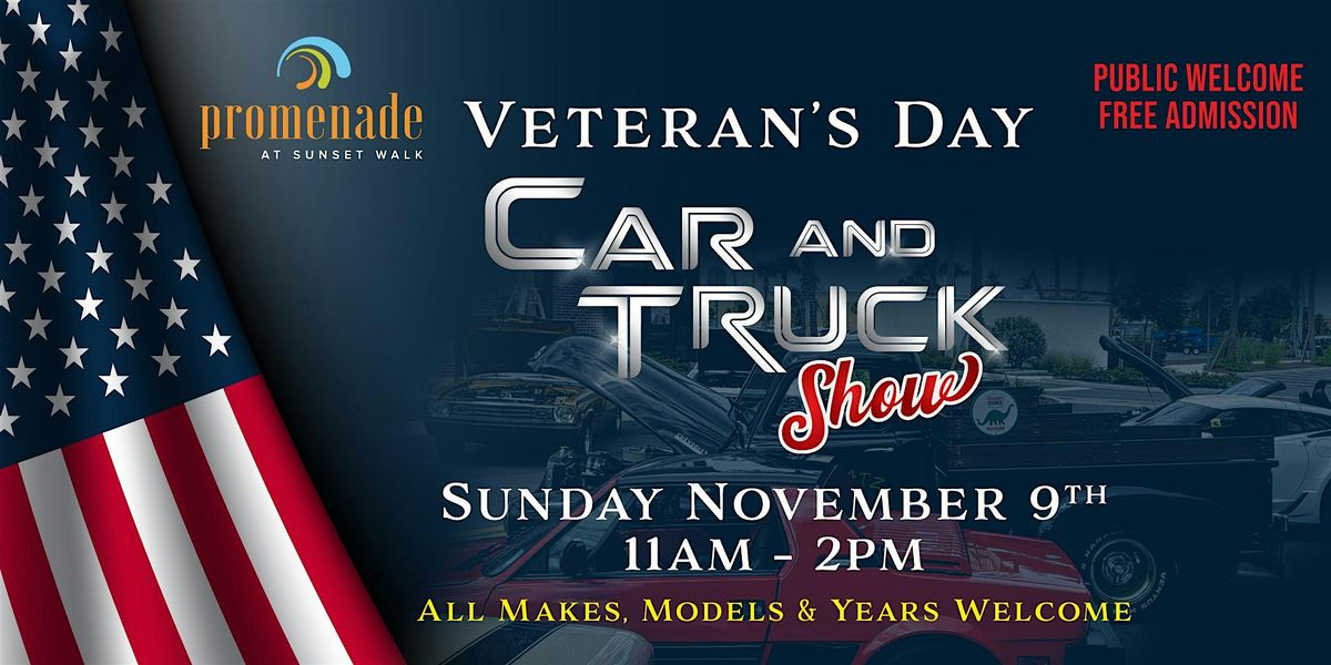 The Promenade at Sunset Walk Veterans Day Car & Truck Show and Celebration