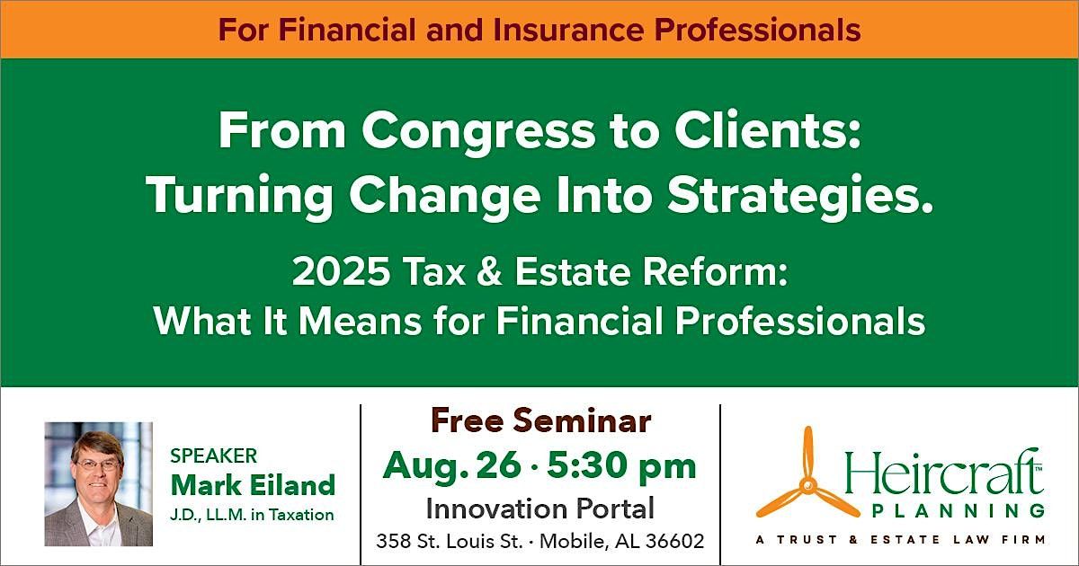 From Congress to Clients: Turning Change Into Strategies