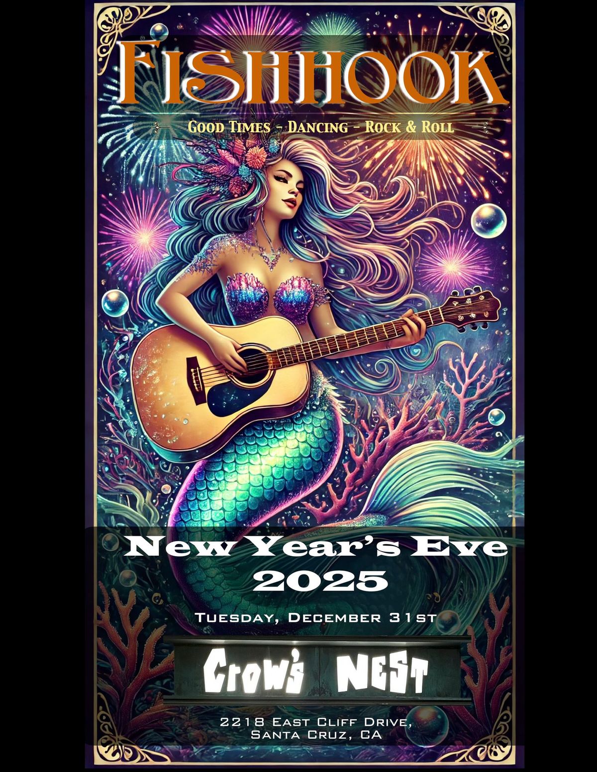 New Year's Eve 2025 Party at The Crow's Nest with Fishhook!