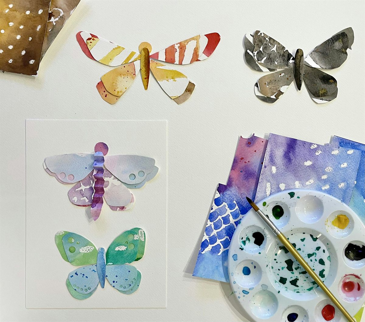 Watercolor Workshop: Collage - Butterflies and Moths