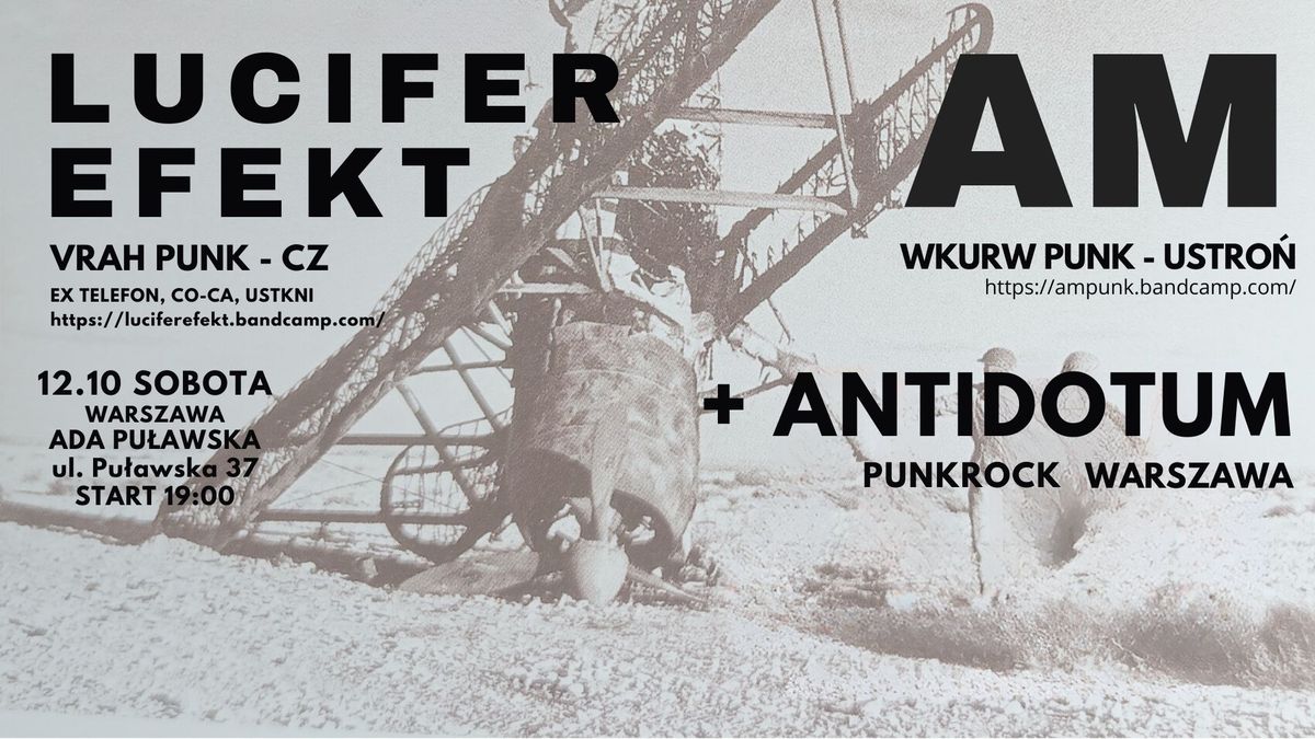 Punk gig: Lucifer Efekt (CZ) + AM (PL) + Antidotum (PL)