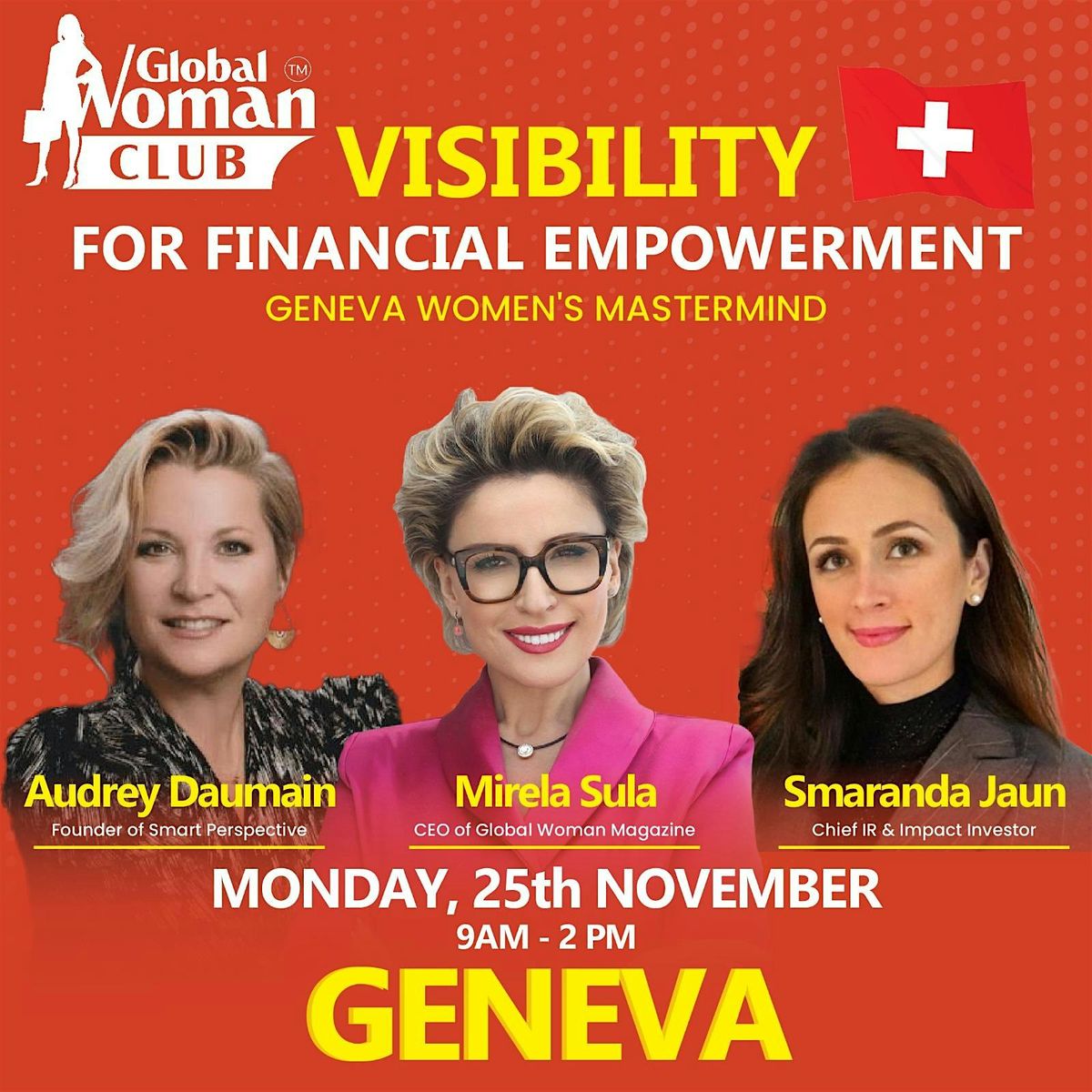 Global Woman Club Geneva - Mastermind & Networking (In-Person)