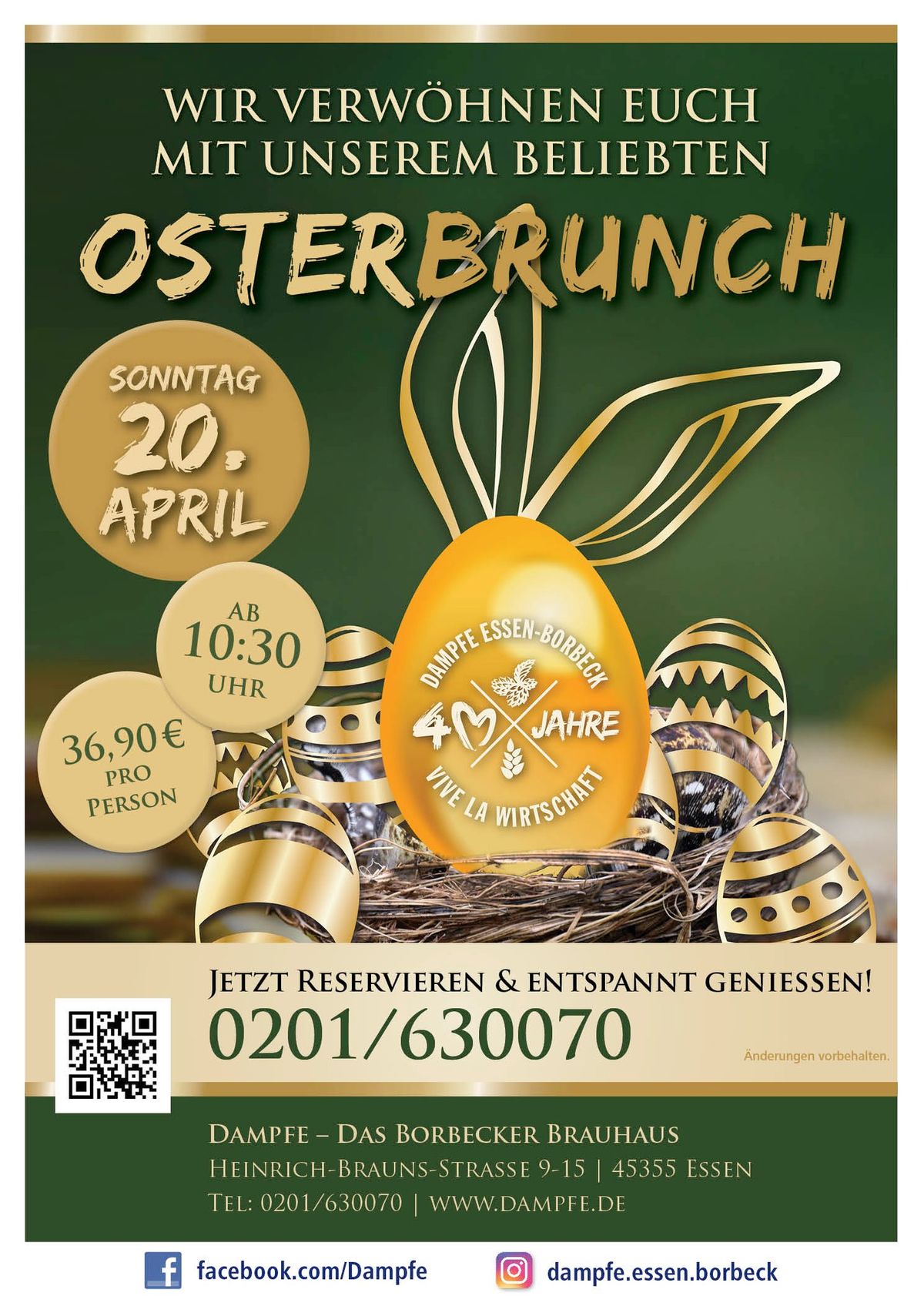 Festtagsbrunch am Ostersonntag\ud83d\udc30