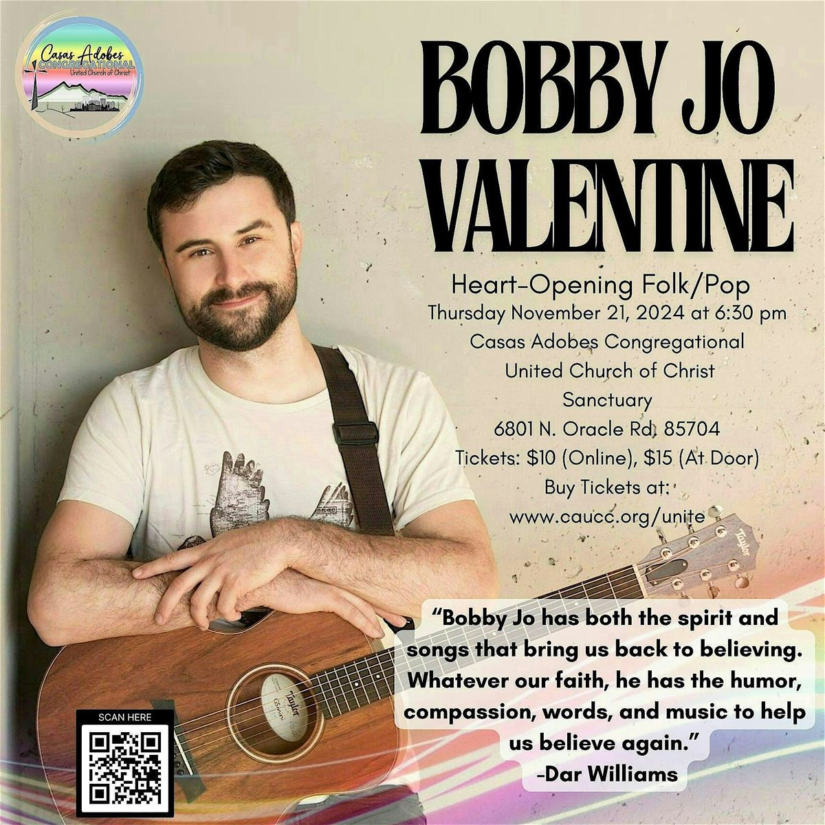 Bobby Jo Valentine: An evening of heart-opening folk and pop music