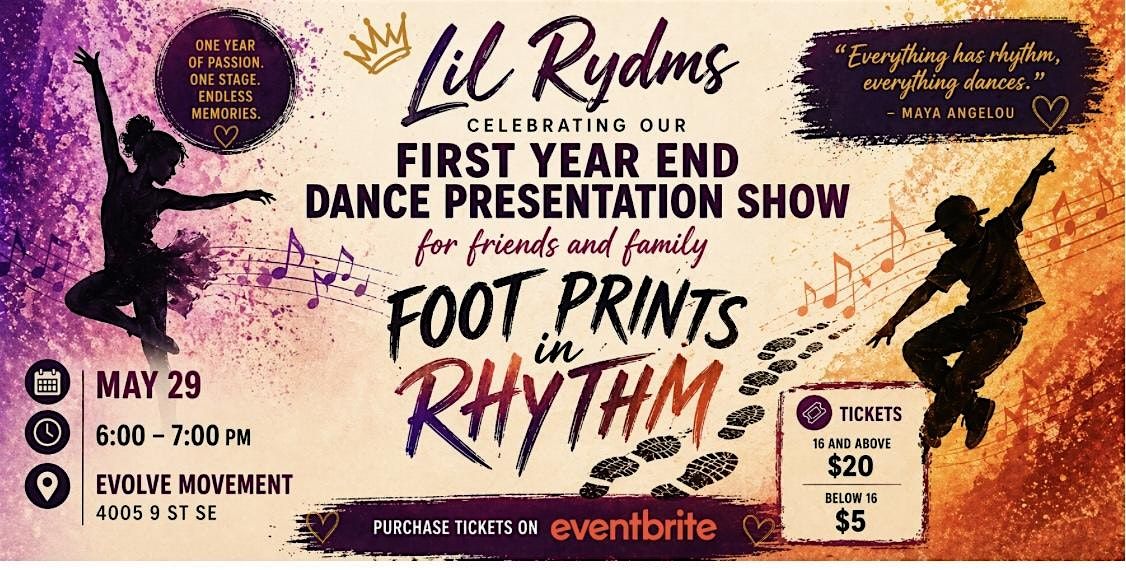 First year LiL Rydm dancers presents Foot Prints in Rhythm
