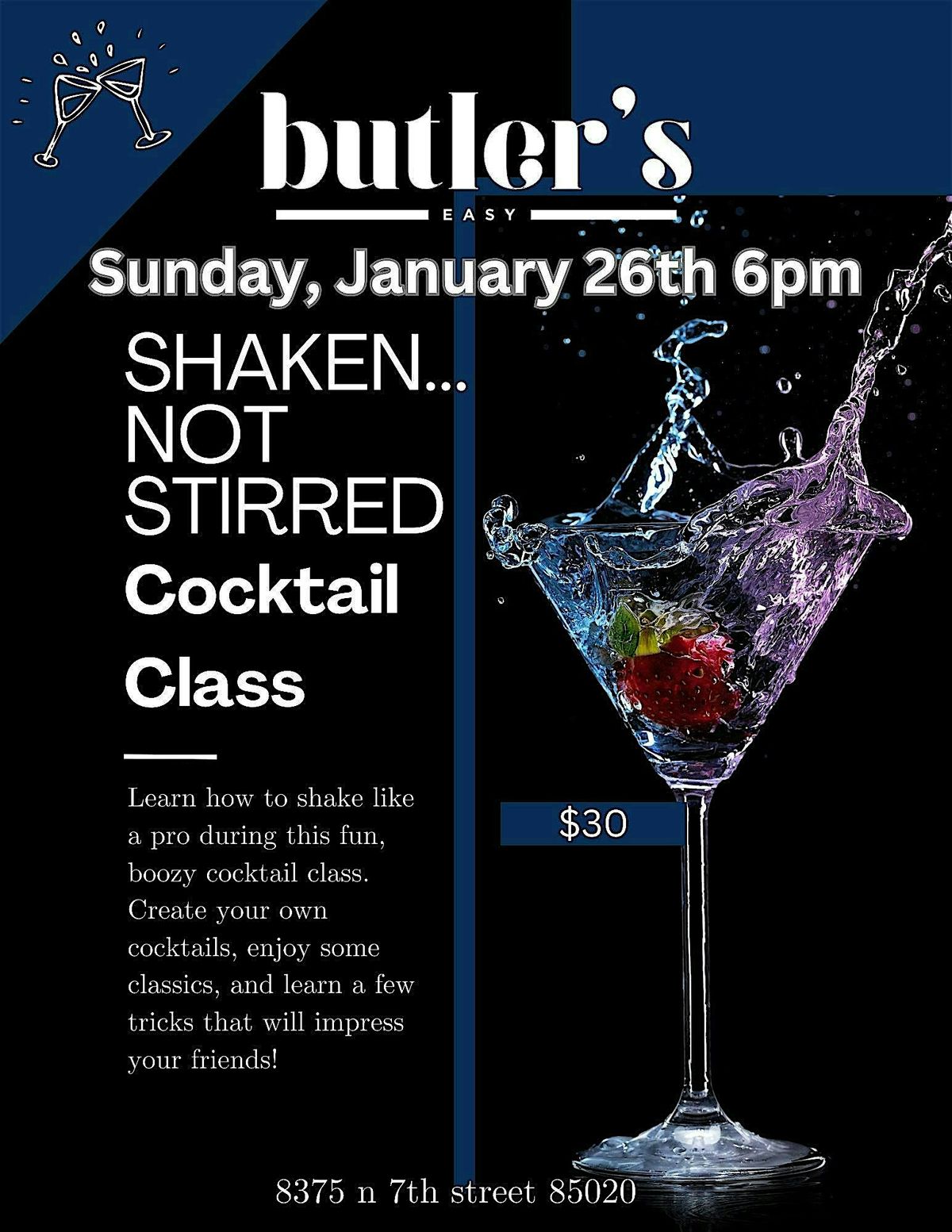 Shaken not stirred cocktail class at Butler's Easy