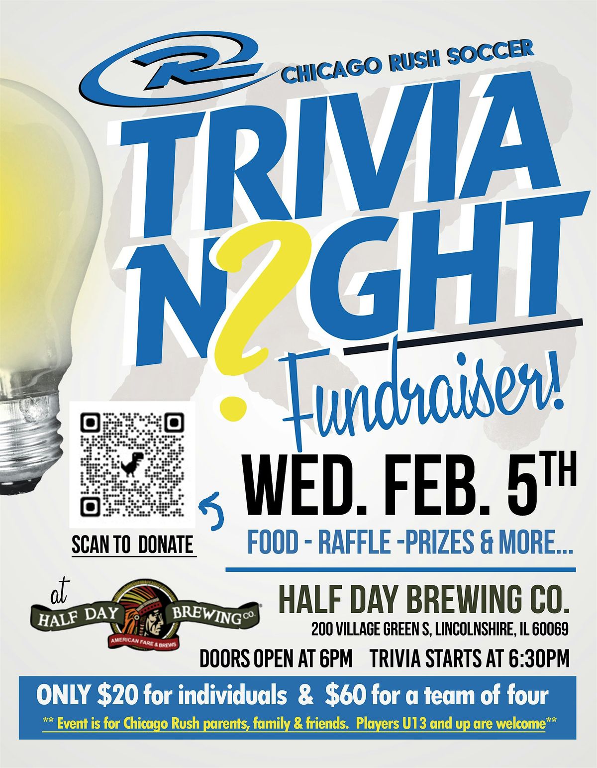 Trivia Night-Chicago Rush North Soccer