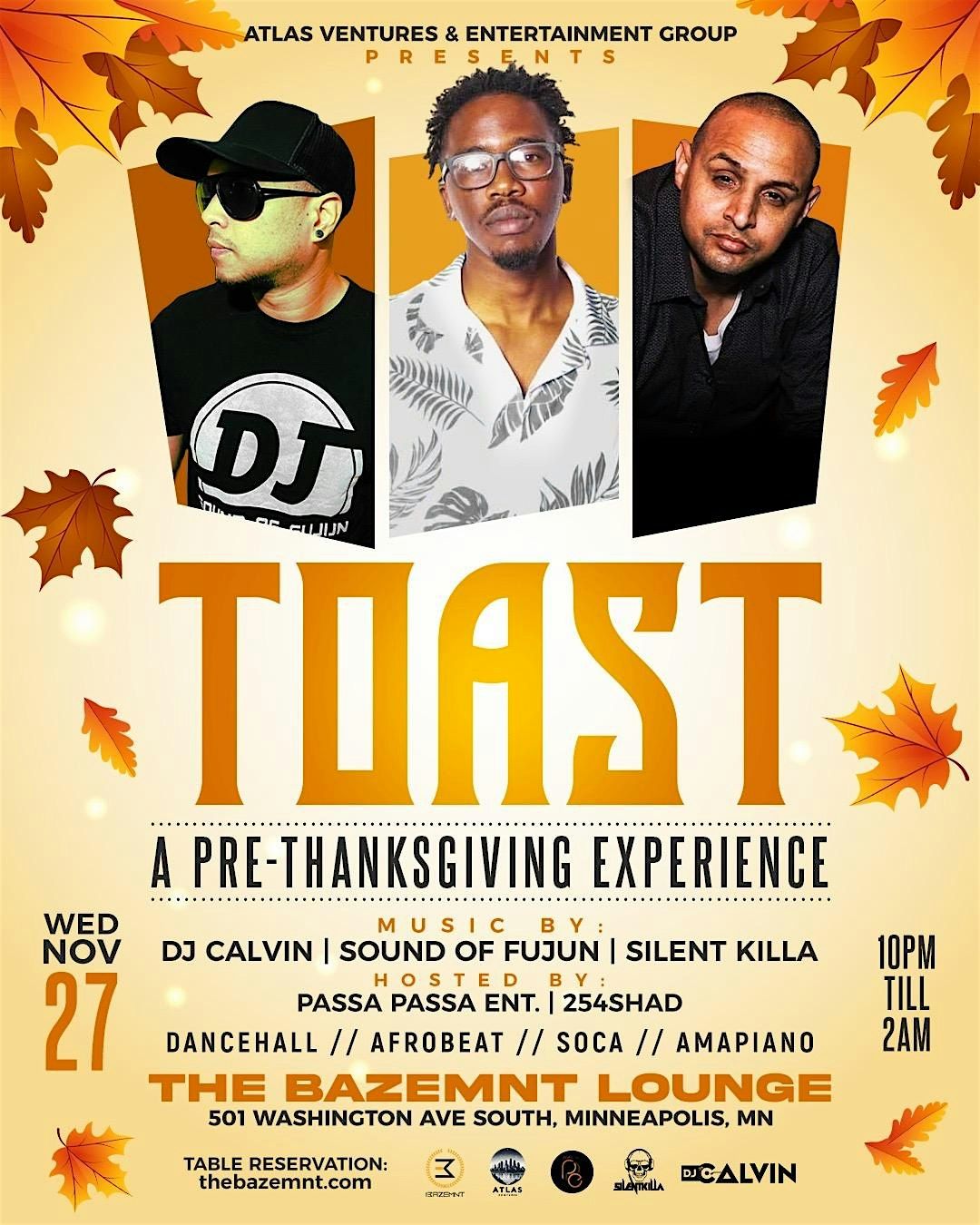 TOAST { A THANKSGIVING EVE EXPERIENCE }