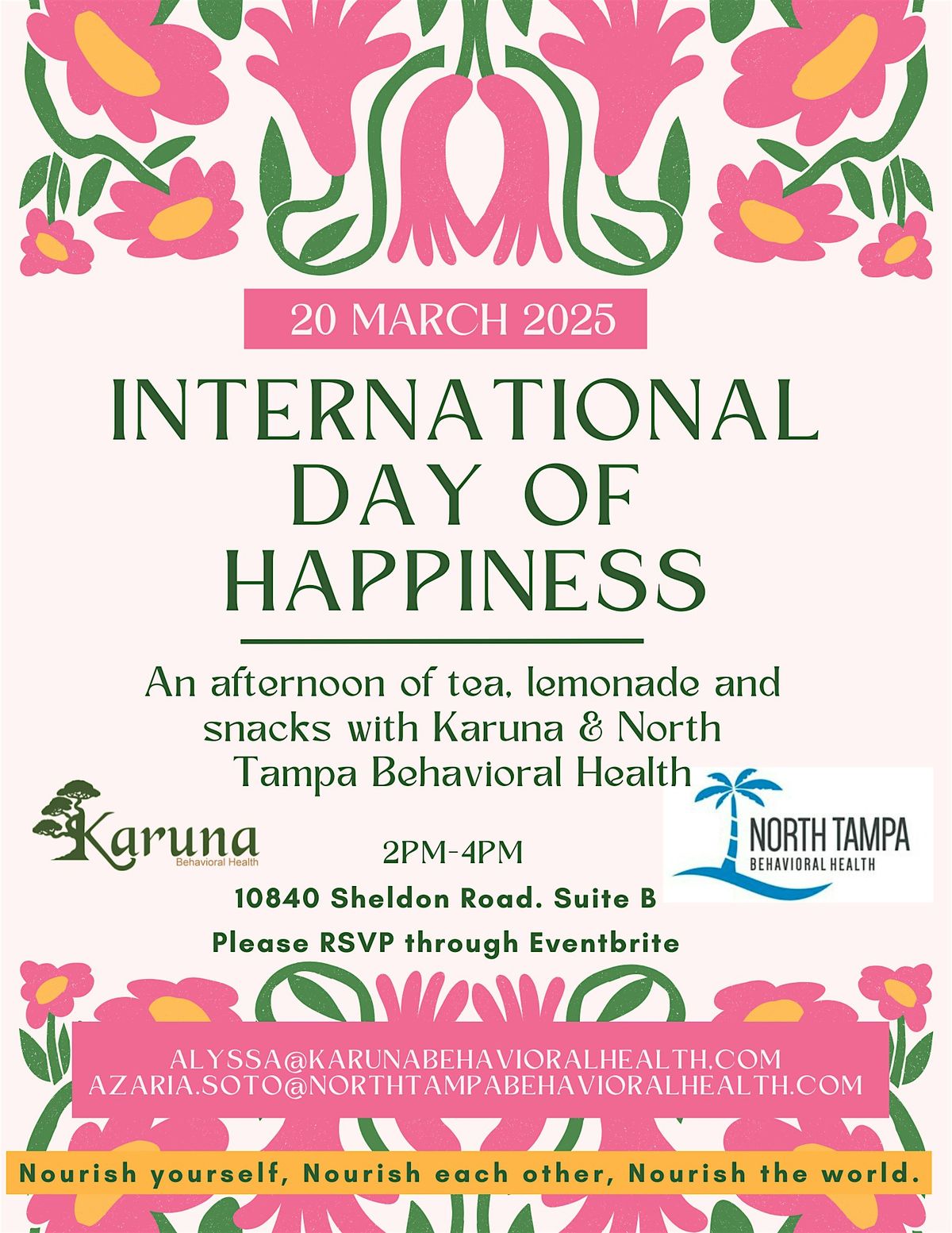 Sip, Smile & Share: A International Happiness Day Gathering