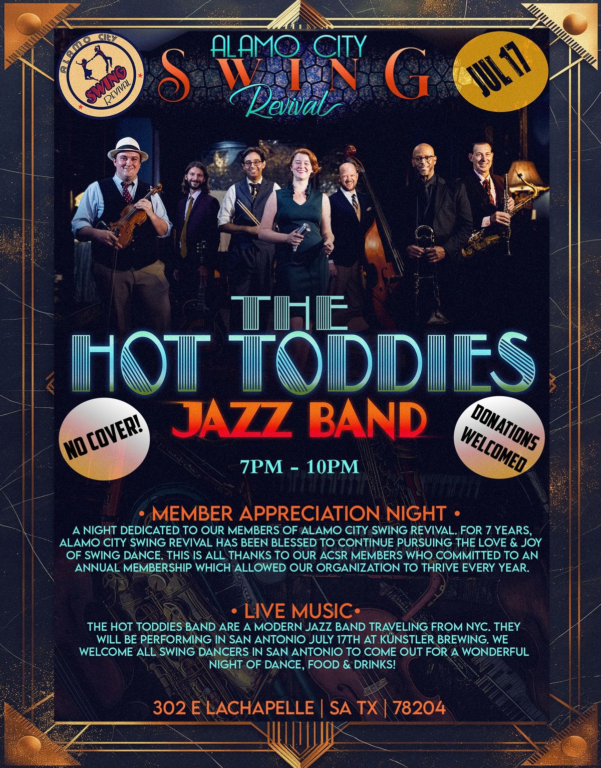 The Hot Toddies Jazz Band Live @ K\u00fcnstler Brewing