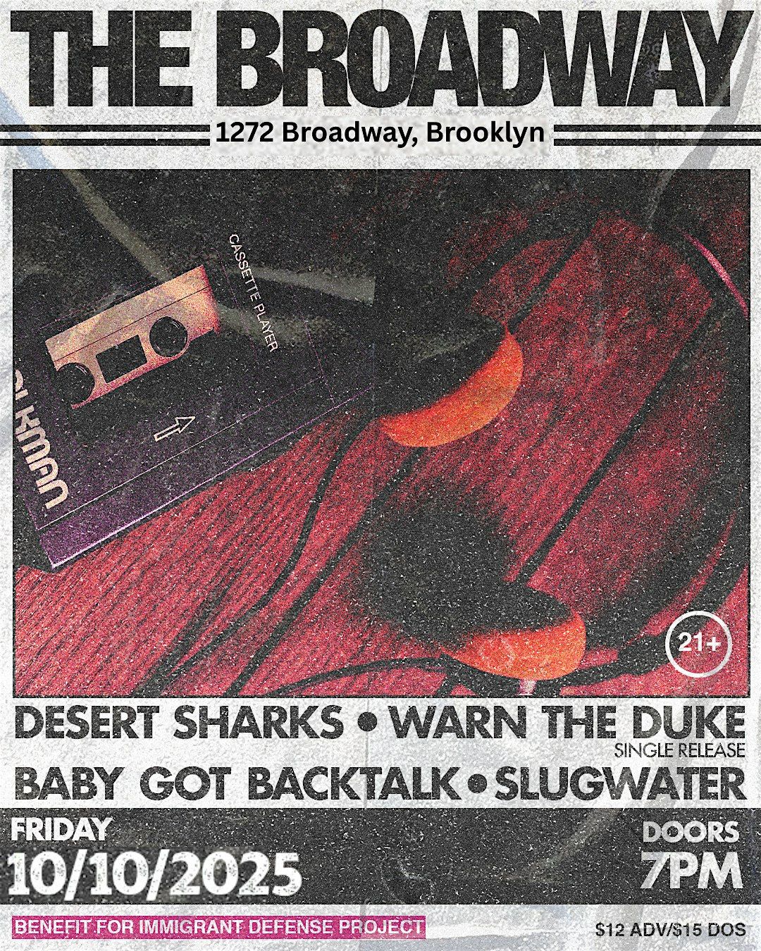 Desert Sharks w\/ Warn The Duke, Baby Got Backtalk + Slugwater