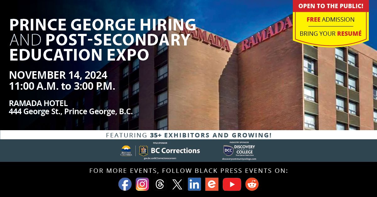 FREE Prince George Hiring & Post-Secondary Education Expo 2024