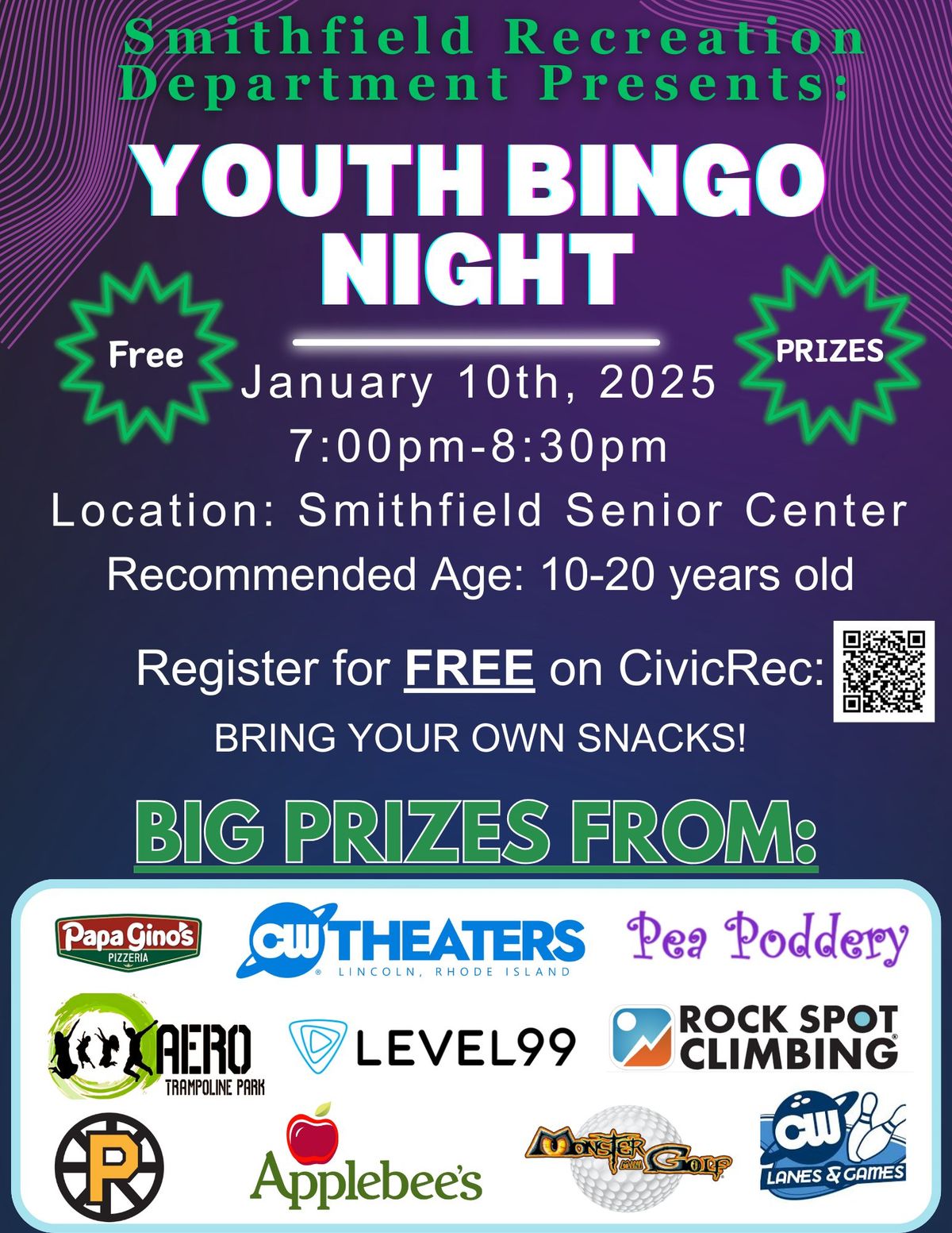 Youth Bingo Night 