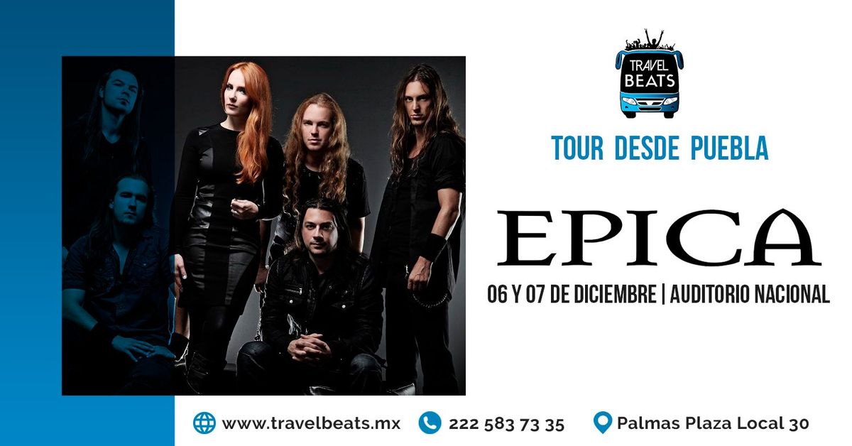 Epica | Boleto y viaje desde Puebla al concierto | Travel Beats