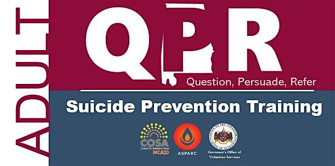 Suicide Prevention QPR Gatekeeper Training (ADULT)