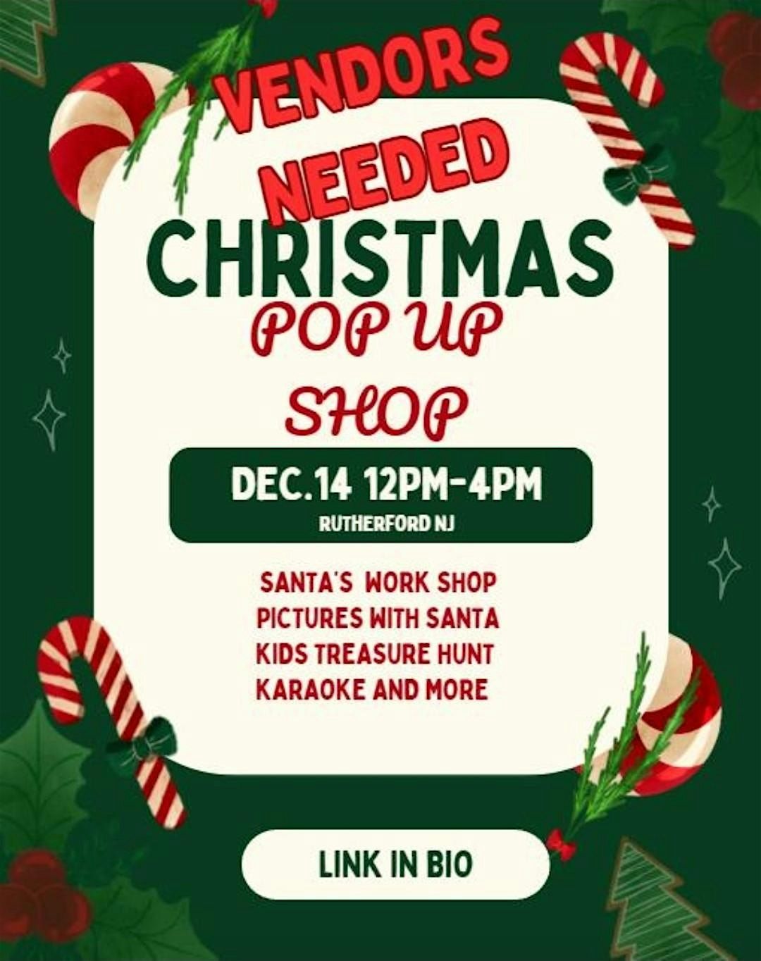 Christmas Pop-Up with Santa Vendors Needed