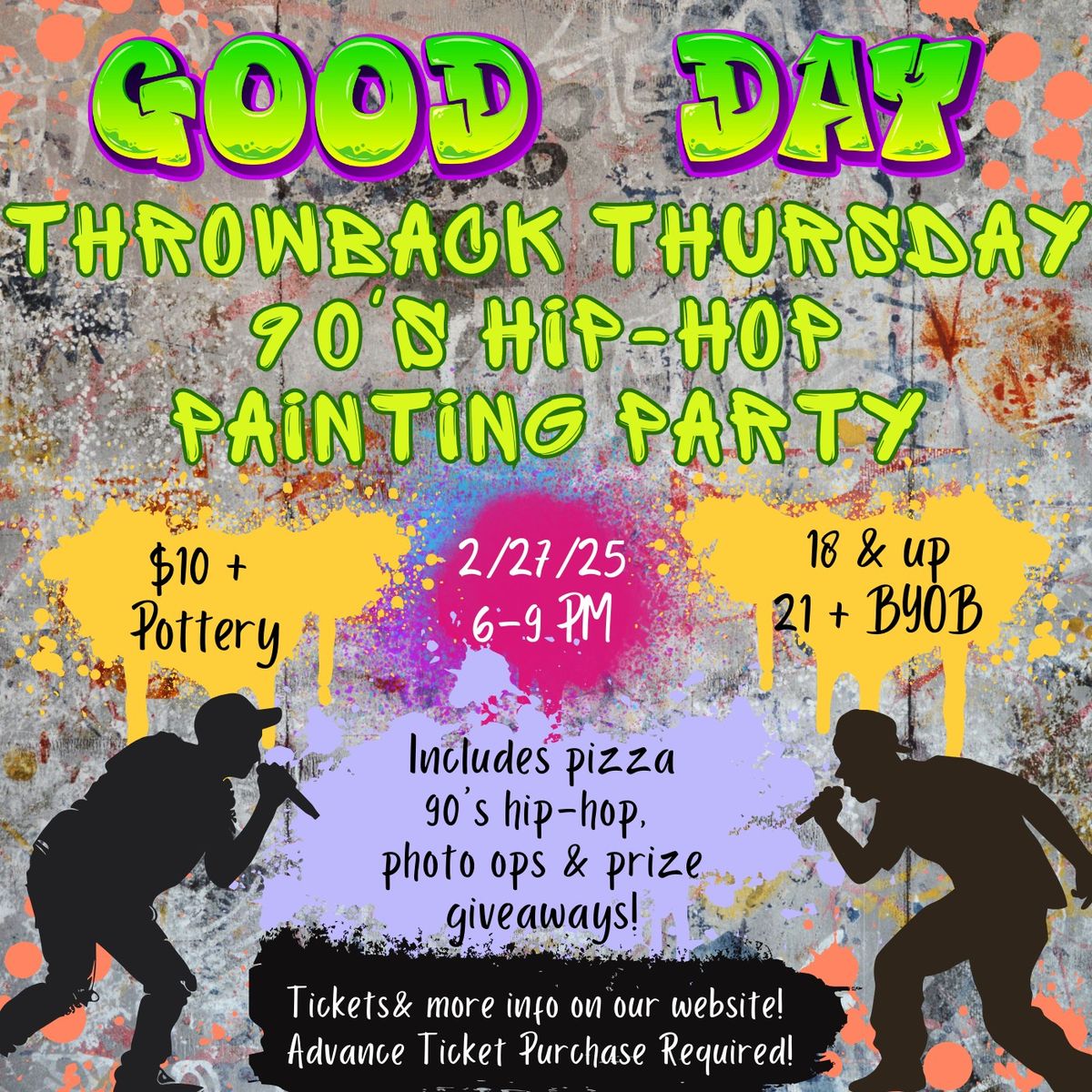 Throwback Thursday - 90's Hip-Hop Painting Party